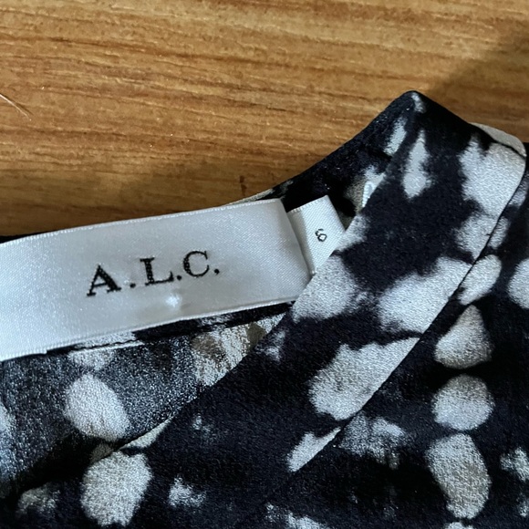 A.L.C. Louis Silk Abstract Mini Dress 6 - Picture 4 of 11